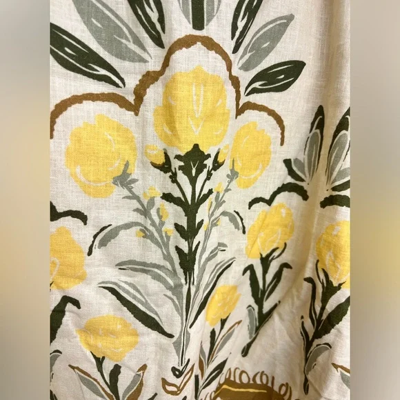 Abercrombie & Fitch- Floral Yellow & Green Block Print Dress/Skirt,XL, NWT - Picture 2 of 9